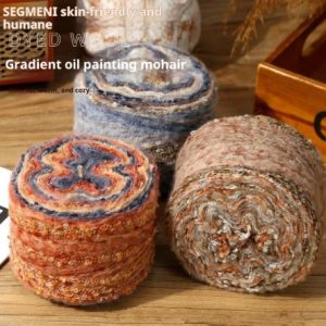 Irish Oil-painted Yarn Mohair Rainbow Yarn Large Loop