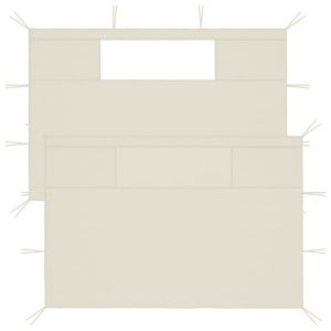 Pavilion Side Panels with Windows, 2 pcs., Cream