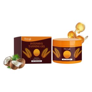Hoygi Intensive Tanning Gel, Summertime Seaside Beach Sunbath To Help Tanning Wheat Color Body Moisturizer Gel