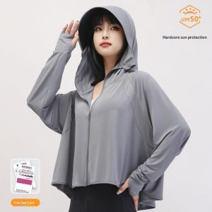 Thin Ice Silk Cardigan Sun Protection Breathable UV-proof Jacket
