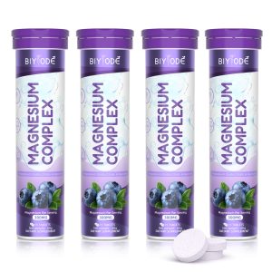 Custom Branding Service BIYODE Magnesium Complex Effervescent Tablets 300mg Portable Daily Magnesium