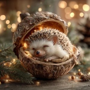 Chestnut Squirrel Hedgehog Christmas Ornament Pendant