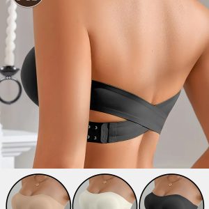 3PCS Strapless Bras For Women - Non-Slip Wireless Seamless Bras Push Up & Side Fat Control For Daily Office All Seasons