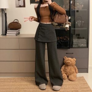 Korean-style Women's New Chic Versatile Loose Straight Pants