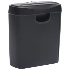 Paper Shredder, 6 Sheets, Strip Cut, Black