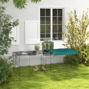 73" Small Animal Playpen with with Roof for Rabbits