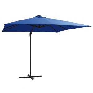 Parasol with LED Lighting - Mast Azure Blue
