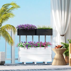 2 Pack Railing Flower Pots