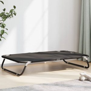 Foldable Dog Lounger Anthracite Oxford Fabric and   Dog Bed
