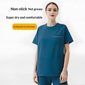 Medical Staff Scrub Women Short-sleeved Doctor Surgical Gown Operating Room Scrub Suit