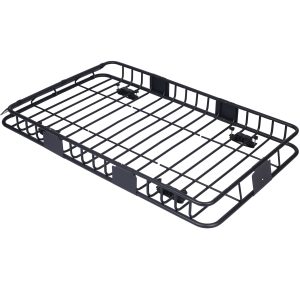 Rooftop Cargo Carrier BasketMotoring Roof RackTop Mount Roof Rack 64black Steel