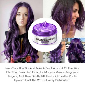 OEM ODM Portable Natural Man Women Fast Temporary Hair Color Wax For Hair Coloring Red Black Green Blue Colour Dye