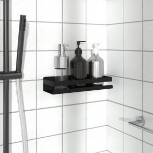 Shower Shelf Matte Black 30x Brushed Stainless Steel 304