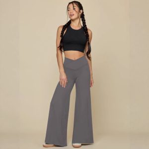 Loose Drooping Flattering Straight-leg Pants Women