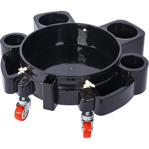Bucket Dolly 5 Gallon Rolling Bucket Dolly With 5 Rolling Swivel Casters,Removable Bucket Dolly For Car Wash Professional Detailing For Car Washing Detailing Smoother Maneuvering 2pcs Set