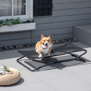 Elevated Dog Bed with Breathable Foldable Pet Cot with Heavy Duty Frame