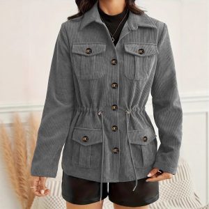 European And American Corduroy Casual Jacket Style Loose And Atmospheric