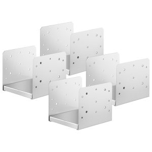 8'x 8' Post Base, 4Pcs Stainless Steel Adjustable Post Anchor Bracket(Internal 7.8 X 7.3'), Adjustable Post Base For Pavilion Deck Porch Handrail Railing Support Decorative Anchor Plate