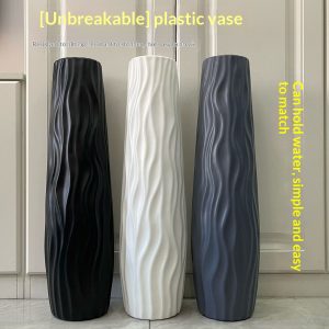 Floor Vase Tall Minimalist Hydroponic Plastic Ceramic
