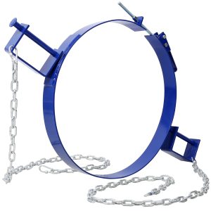 55 Gallon Drum Lifter Ring,Steel Tilting Drum Ring, Painted Carbon Steel, 1200 Lbs Capacity, Blue Color