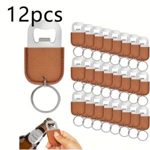 12pcs Stainless Steel Bottle Openers With Keychain, Mini Metal Bottle Openers, Suitable For Bartenders, Kitchen, Bar, Restaurant, Creative Gifts