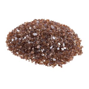 10 LBS Fire Glass 1/4-Inch Fireplace Glass Rocks For Fire Pit Table Copper