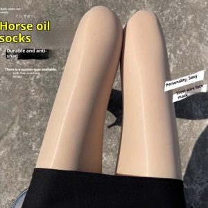 Spring And Summer Horse Oil Socks Anti-snagging Durable Superb Fleshcolor Pantynose Thin