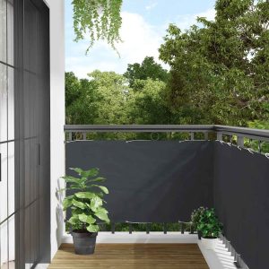 Balcony Privacy Screen Anthracite PVC   Balcony Privacy Screen Anthracite PVC