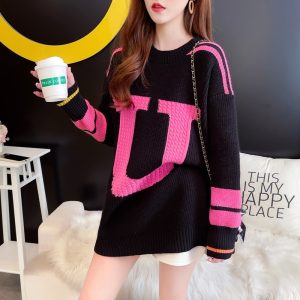 Women's Loose All-matching Base Contrast Color