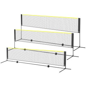 Badminton Net, Height Adjustable Volleyball Net, 14ft Wide Foldable Pickleball Net, Portable Easy Setup Tennis Net Set With Poles, Stand And Carry Bag, For Kids Backyard Game Indoor Outdoor Use