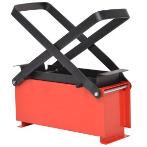 Paper Briquette Press Steel 34x14x14 cm Black and Red