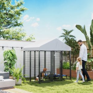 5.9' x 4' x 6' Outdoor Dog Kennel with Roof