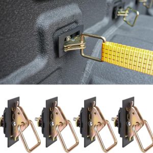 4Pcs Truck Bed Tie Down Anchors Boxlink Cleats Tie Down Bracket Plates For 07-22 Chevy Silverado,GMC Sierra,15-22 Chevy Colorado,GMC Canyon