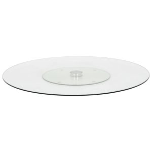 Rotating Serving Platter, Transparent, 60 cm, Tempered Glass