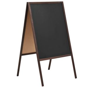 Double-Sided Cedar Wood Freestanding Sidewalk Sign 60×80cm