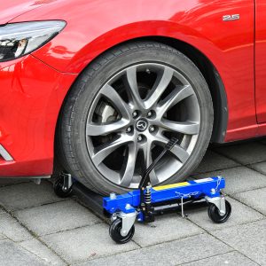 Hydraulic Wheel Dolly Tire Jack with Ratcheting Foot Pedal for Vehicle Positioning for Car Truck RV Trailer