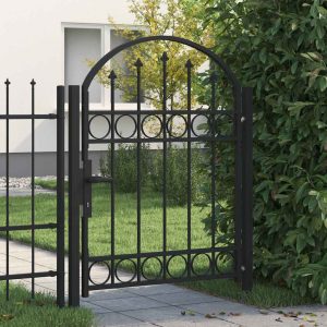 fence gate with curved top   fence gate with
