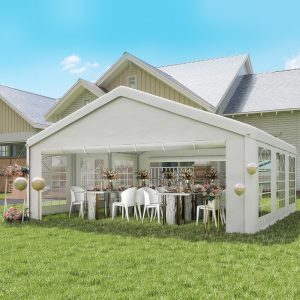 20 x Heavy Duty Party Tent Outdoor Gazebo Wedding Tent Event Shelter Carport BBQ with Removable Sidewalls & Windows