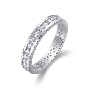 Fashionable Star Ring - Set With Top-quality Moissanite S925 Silver And Platinum-plated Diamond Wedding Ring. The Ring Can Be Inspected With A Diamond Pen