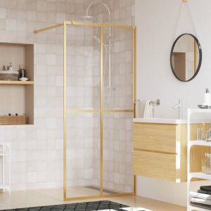 shower screen for walk-in shower with tempered safety glass