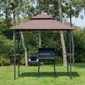 8' x 5' Grill Gazebo with Double Roof