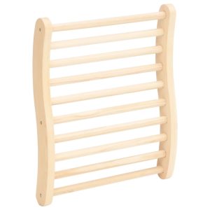 Sauna Backrest S-Shape Solid Pine Wood