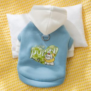 Autumn And Winter Dog Thin Fleece, Cool Style, Drawstring, Hooded, Cute Cartoon Hoodie, Small And Medium-sized Dog And Cat Pet Clothing