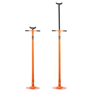 Underhoist Support Stand, 3/4 Ton Capacity Under Hoist Jack Stand, Lifting From 52.8" To 76", Bearing Mounted Spin Handle Pole Jack, Self-Locking Threaded Screw, Support Vehicle Components