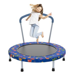 36inch Mini Trampoline For Kids Ages 1-6 Indoor Outdoor Trampoline With Handle  For Kids