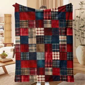 American-style Christmas Digital-print Throw Blanket