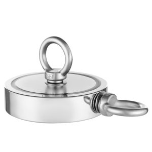 Magnet Fishing Kit, 2000 LBS/907 Kg Double-Sided Pulling Force Strong Magnet Fishing Kit, Rare Earth Neodymium Magnetic Fishing Kit Includes Grappling Hook, Heavy Duty Rope, Gloves And Eyebolt