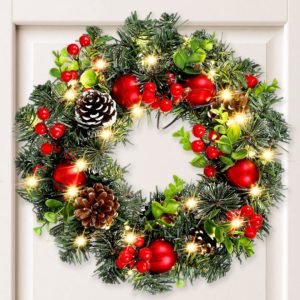 Christmas Wreath Rattan Decorative Ornament