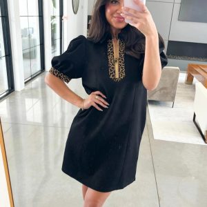 Women's Casual Versatile Zip V-neck Dress