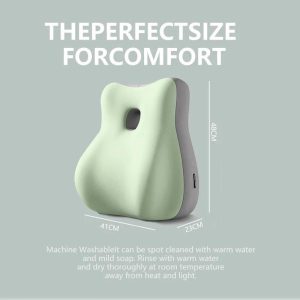 A Must-have For Office Workers Lumbar Support Seat Cushion And Car Pedals - Multi-purpose Memory Foam Wedge-shaped Pad With Removable And Washable Cover.